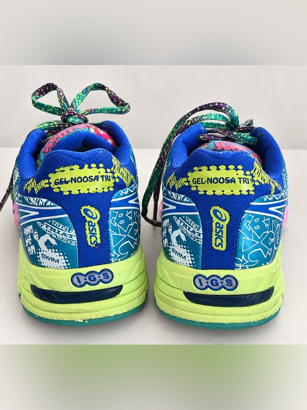 ASICS GEL-Noosa Tri 9 Women’s Athletic Running Shoes Size 8.5 T458Q Colorful - Picture 3 of 5
